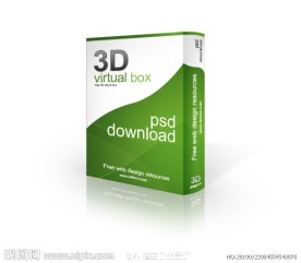 绿色3D软件包装盒