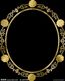 金色花纹边框
