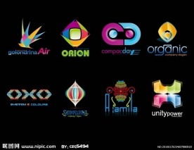 彩色logo模板矢量素材