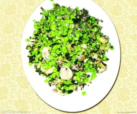 榄菜肉松豆角