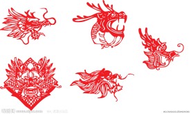中国龙头剪纸