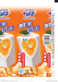 鲜果奶派雪糕包装膜设计