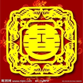 婚庆 喜字 红双喜 带精美底纹的双喜