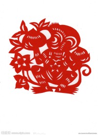 十二生肖剪纸 猴