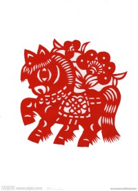 十二生肖剪纸 马