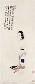 张大千 仕女图