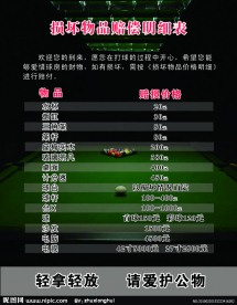 损坏物品赔偿明细表