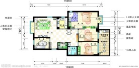 室内设计彩色矢量图