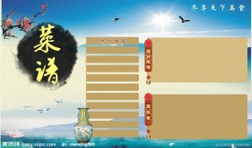 中国风矢量菜单模板