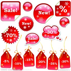 冬季打折销售图表矢量素材