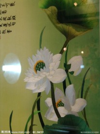 刺绣荷花