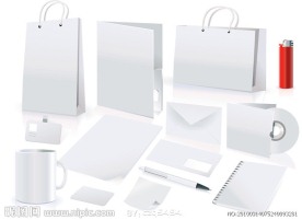 空白纸盒VI元素矢量素材