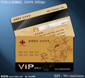 会员卡模板 vip贵宾卡设计模板