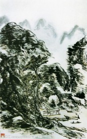 设色山水