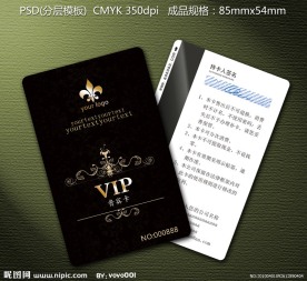VIP会员卡 贵宾卡 卡片模板