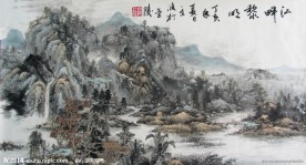 文波 江畔黎明图