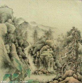 文波 山水册页之三