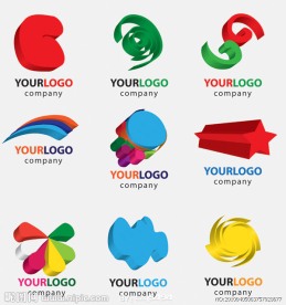 立体图形logo模板矢量素材