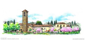 景观设计手绘效果图