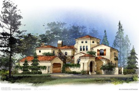 景观设计手绘效果图