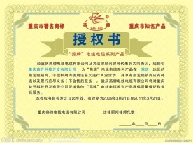 重庆燕牌电线电缆有限公司 授权书