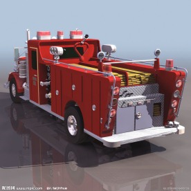 3D模型图库 交通工具 工程车 卡车 消防车