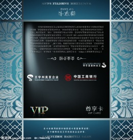 原创美发店贵宾卡卡套设计（正面）