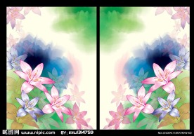 百合花无框画