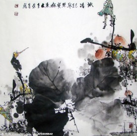 国画 水墨画 冰洁