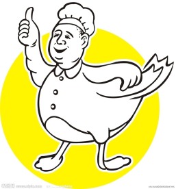 农夫烤鸭矢量标