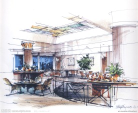 室内设计手绘效果图