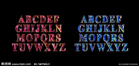 立体字母字体设计