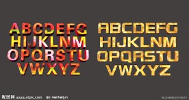 立体字母字体设计