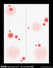 红色花纹