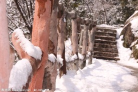 冬之黄山 木桥