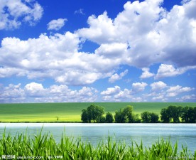 草原河流风景图