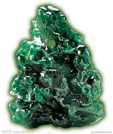 老坑翡翠玉雕摆件