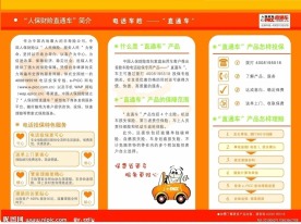 人保财险直通车彩页