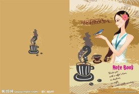 咖啡古典美女