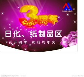 利群超市周年店庆吊旗