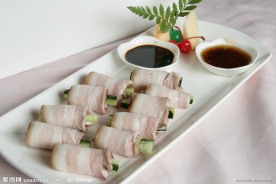 酱汁白肉卷