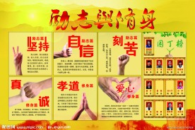 1班励志与修身板报