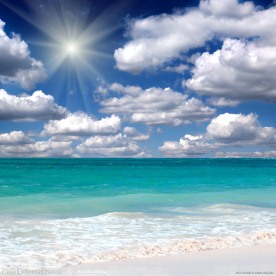 夏日海边沙滩风景