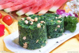 菠菜炝黄豆