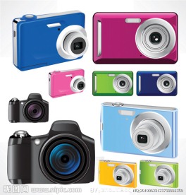 时尚彩色相机