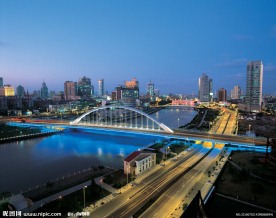 宁波琴桥夜景 宁波市中心夜景