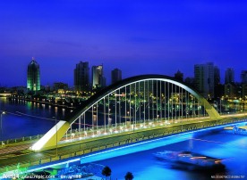 宁波 琴桥夜景