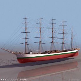 精美轮船3D模型素材