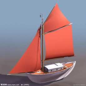3D小型帆船模型