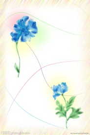 蓝色水粉花移门